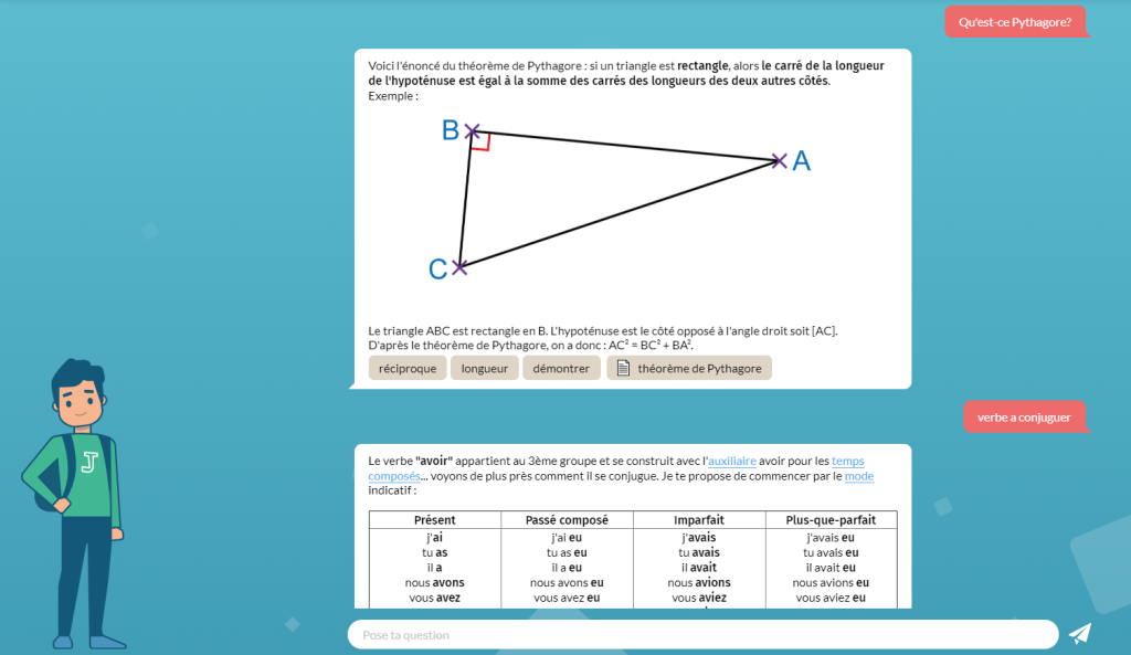 Jules CNED mathematics french chatbot