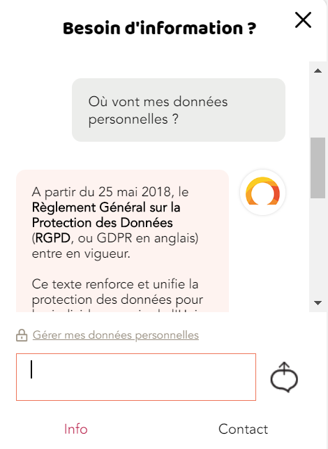 chatbot SNCF RGPD