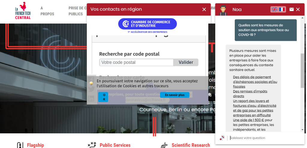 Noa chatbot crise covid-19 service public