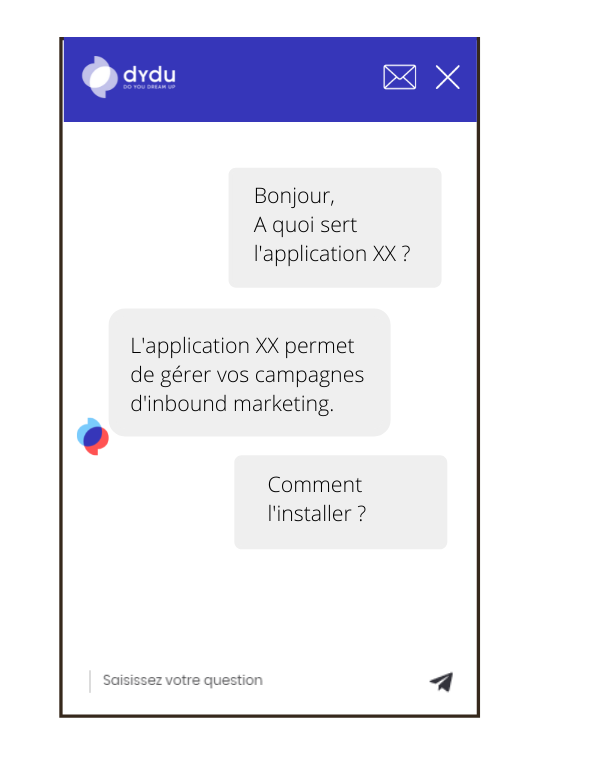 Visuel chatbot dydu