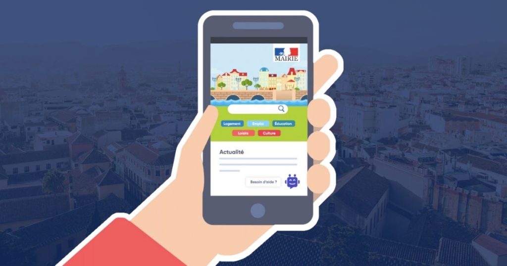 chatbot mairie sur un smartphone