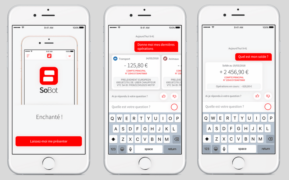 Sobot, le chatbot de la Société Générale sur application mobile